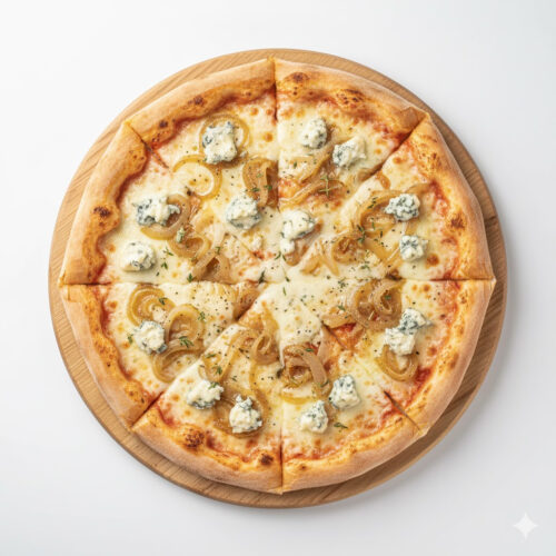 PIZZA DE CEBOLLAS Y ROQUEFORT