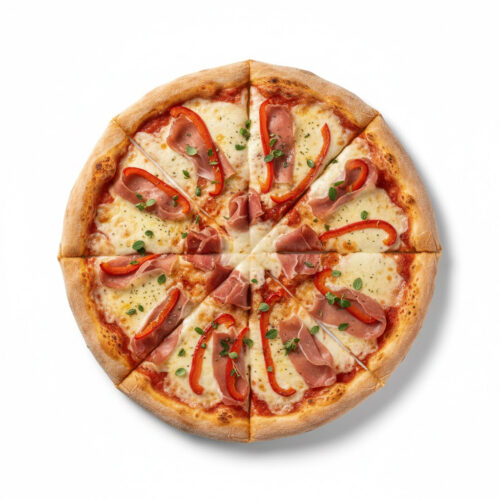 PIZZA DE JAMON Y MORRON